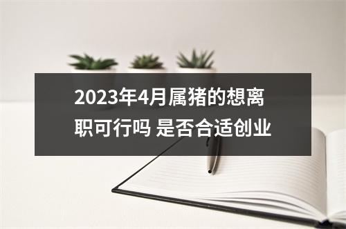 2025年4月属猪的想离职可行吗是否合适创业