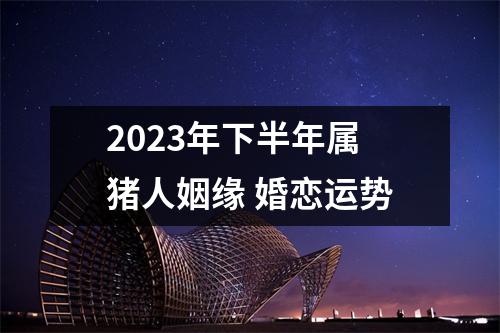 2025年下半年属猪人姻缘婚恋运势