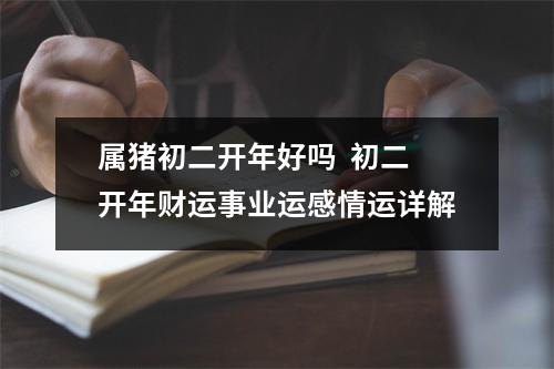 属猪初二开年好吗初二开年财运事业运感情运详解