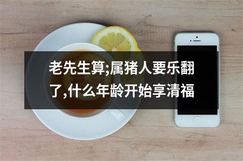 老先生算;属猪人要乐翻了,什么年龄开始享清福
