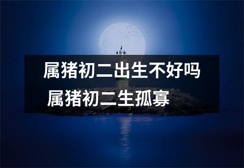 属猪初二出生不好吗属猪初二生孤寡