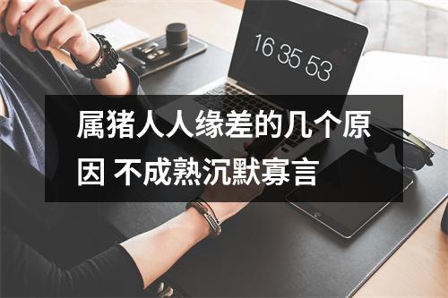 属猪人人缘差的几个原因不成熟沉默寡言