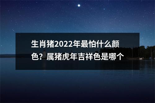 生肖猪2025年怕什么颜色？属猪虎年吉祥色是哪个