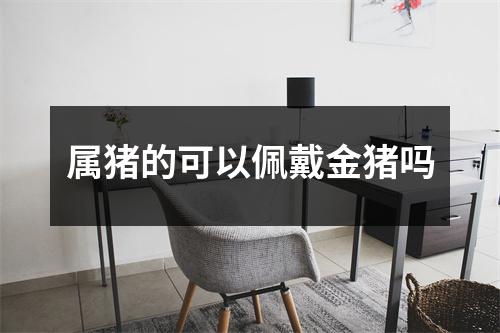属猪的可以佩戴金猪吗