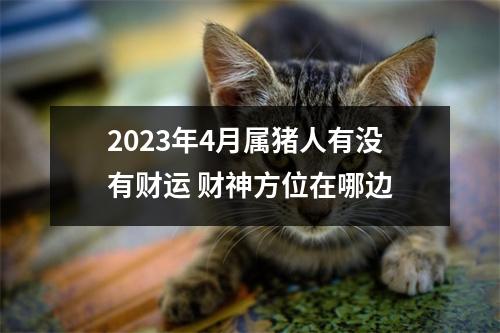 2025年4月属猪人有没有财运财神方位在哪边