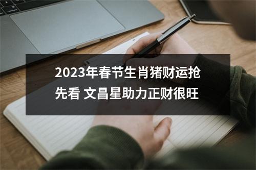 2025年春节生肖猪财运抢先看文昌星助力正财很旺