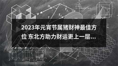 2025年元宵节属猪财神佳方位东北方助力财运更上一层楼