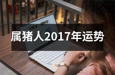 属猪人2017年运势