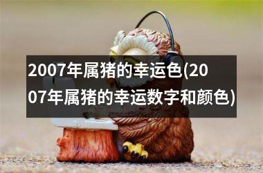 2007年属猪的幸运色(2007年属猪的幸运数字和颜色)