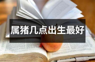 属猪几点出生好