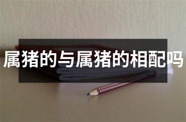 属猪的与属猪的相配吗