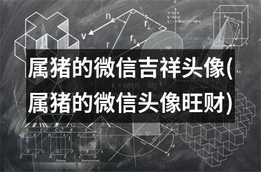 <h3>属猪的微信吉祥头像(属猪的微信头像旺财)