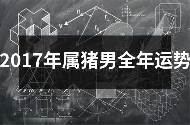 <h3>2017年属猪男全年运势