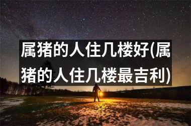 属猪的人住几楼好(属猪的人住几楼吉利)