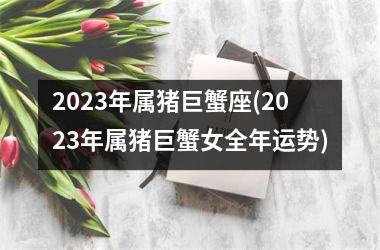 2025年属猪巨蟹座(2025年属猪巨蟹女全年运势)