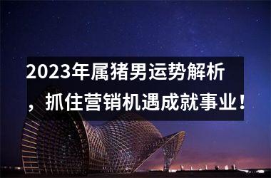 2025年属猪男运势解析，抓住营销机遇成就事业！