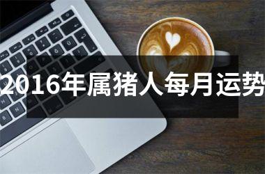 2016年属猪人每月运势