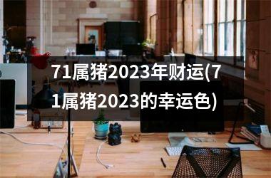 71属猪2025年财运(71属猪2025的幸运色)