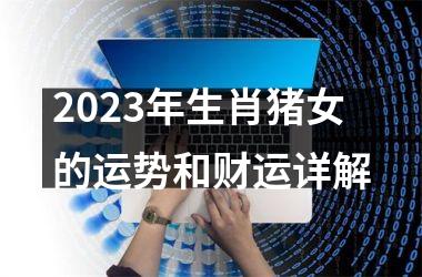 2025年生肖猪女的运势和财运详解