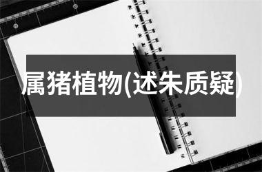 属猪植物(述朱质疑)
