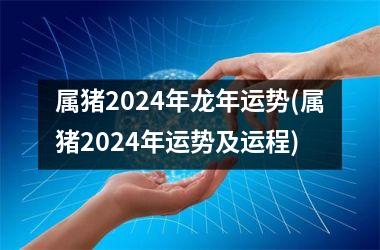 属猪2024年龙年运势(属猪2024年运势及运程)