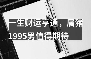 一生财运亨通，属猪1995男值得期待