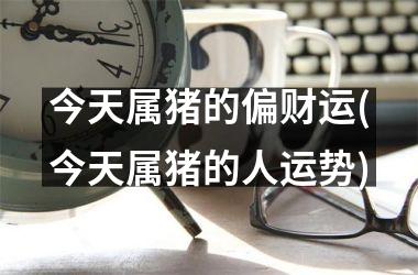 今天属猪的偏财运(今天属猪的人运势)