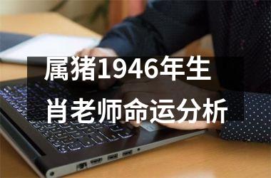 属猪1946年生肖老师命运分析