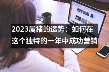 2025属猪的运势：如何在这个独特的一年中成功营销