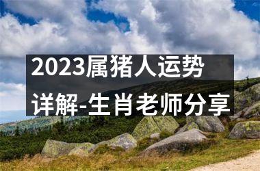 2025属猪人运势详解-生肖老师分享
