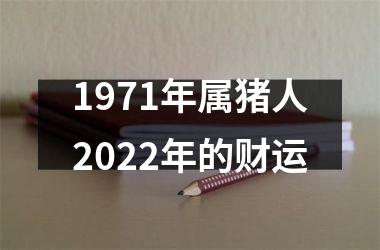 1971年属猪人2025年的财运