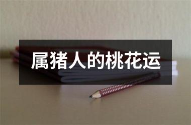 属猪人的桃花运