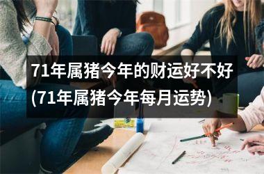71年属猪今年的财运好不好(71年属猪今年每月运势)