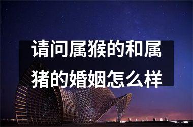 请问属猴的和属猪的婚姻怎么样
