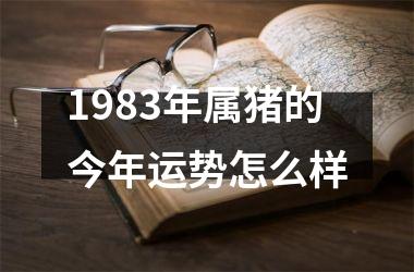 1983年属猪的今年运势怎么样