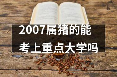 2007属猪的能考上重点大学吗