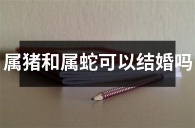 属猪和属蛇可以结婚吗