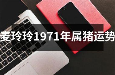 麦玲玲1971年属猪运势