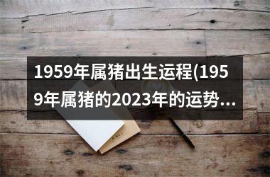 1959年属猪出生运程(1959年属猪的2025年的运势及运程)
