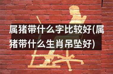 属猪带什么字比较好(属猪带什么生肖吊坠好)
