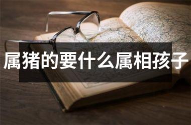 <h3>属猪的要什么属相孩子