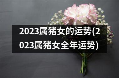 2023属猪女的运势(2023属猪女全年运势)