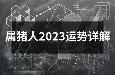 属猪人2023运势详解