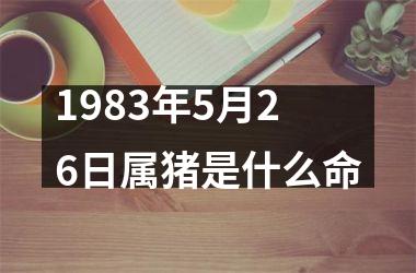 1983年5月26日属猪是什么命