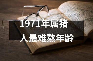 1971年属猪人最难熬年龄