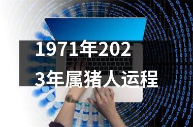 1971年2025年属猪人运程