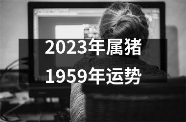 2025年属猪1959年运势