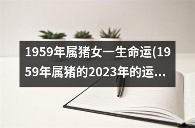 1959年属猪女一生命运(1959年属猪的2023年的运势及运程)