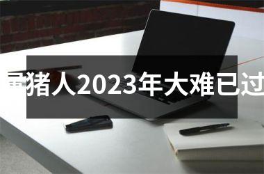 属猪人2025年大难已过