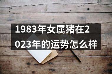 1983年女属猪在2025年的运势怎么样
